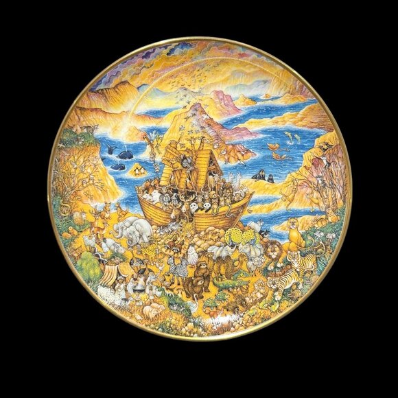 Vintage Collector Plate "Two by Two" by Bill Bell, Franklin Mint Fine Porcelain - Picture 1 of 4